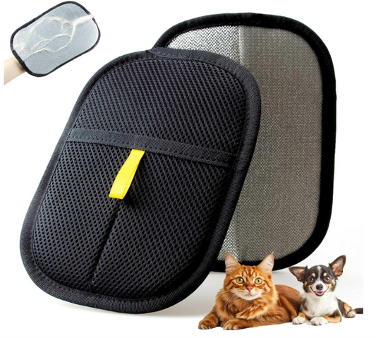 Ultimate Thickened Pet Hair Removal Glove - Effortlessly Banish Cat & Dog Hair from Furniture, Carpets, and Car Seats (Black, 1 Pack)