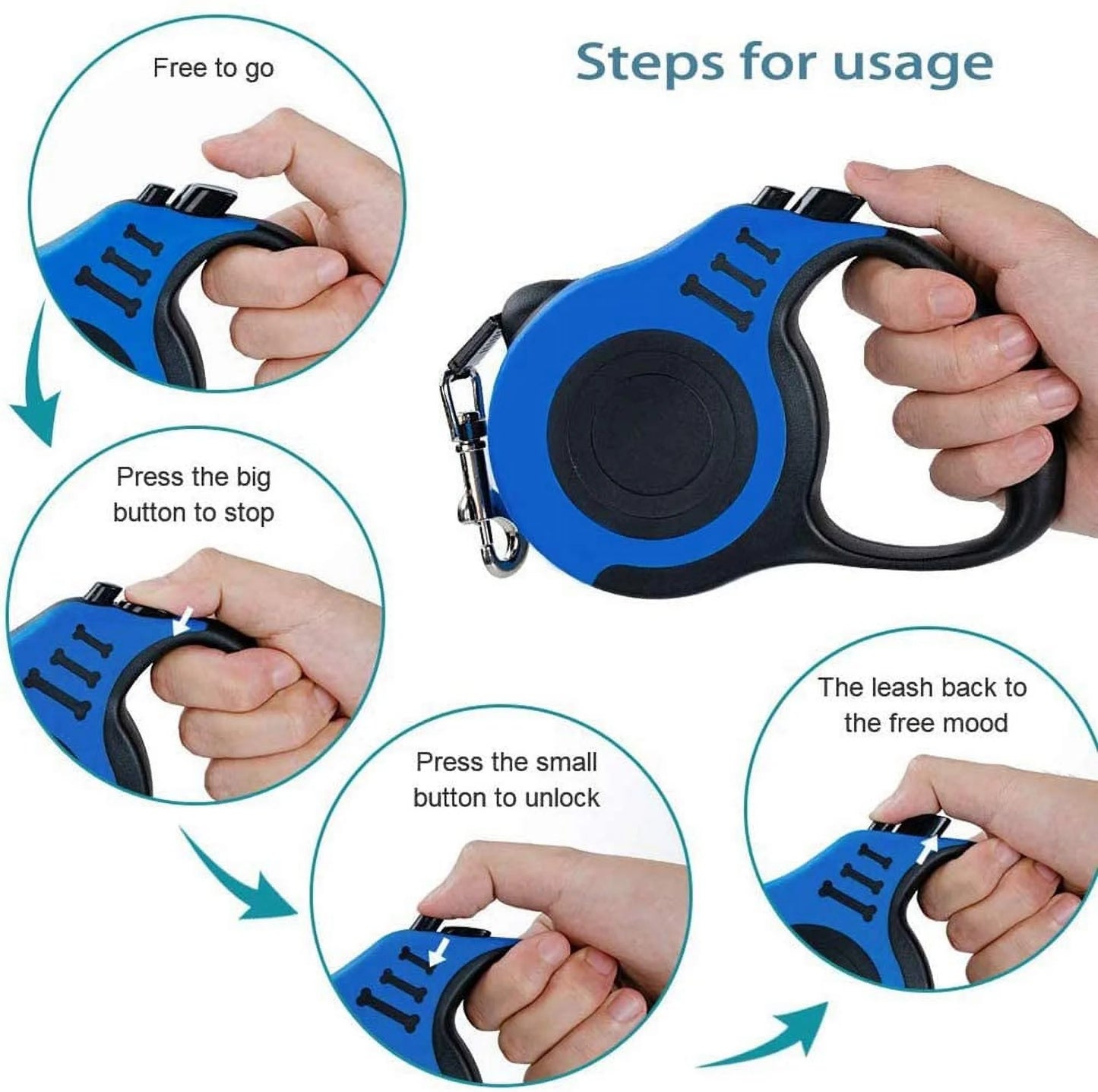 Elevate Your Walks with Our Premium 16ft Retractable Dog Leash - Perfect for Small to Medium Dogs and Cats!